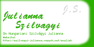 julianna szilvagyi business card